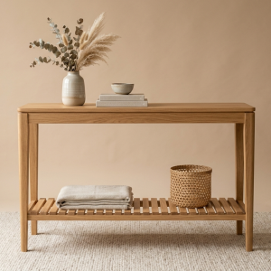 Entryway Console Table with Lower Shelf