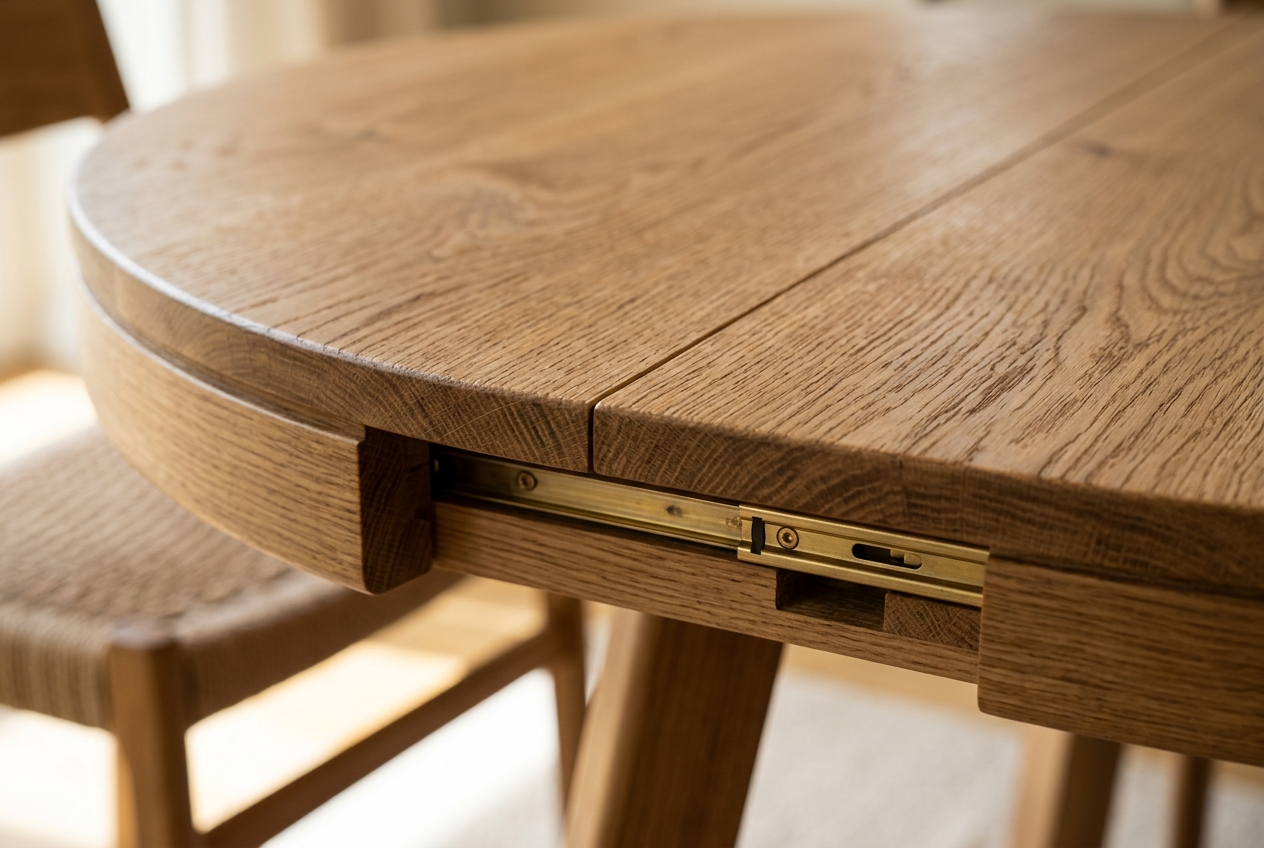 Round Extendable Dining Table for 4 to 6 - Image 2