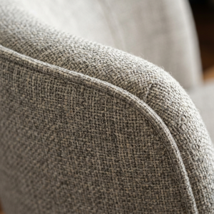 Upholstered Accent Chair with Curved Back
