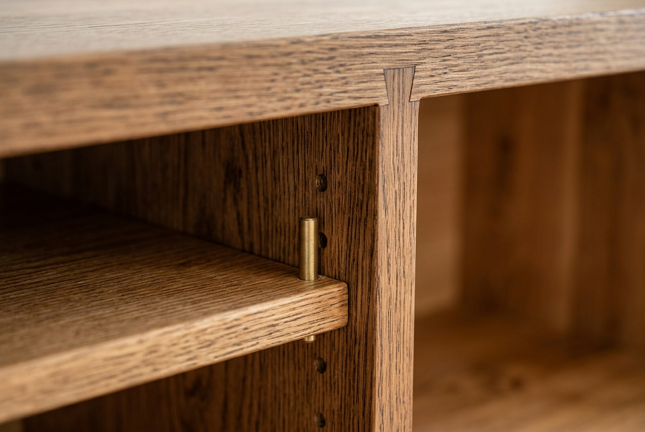 Wood Sideboard Buffet Cabinet with Adjustable Shelves - Image 2