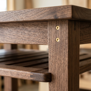 Bar Height Dining Table with Storage Shelves