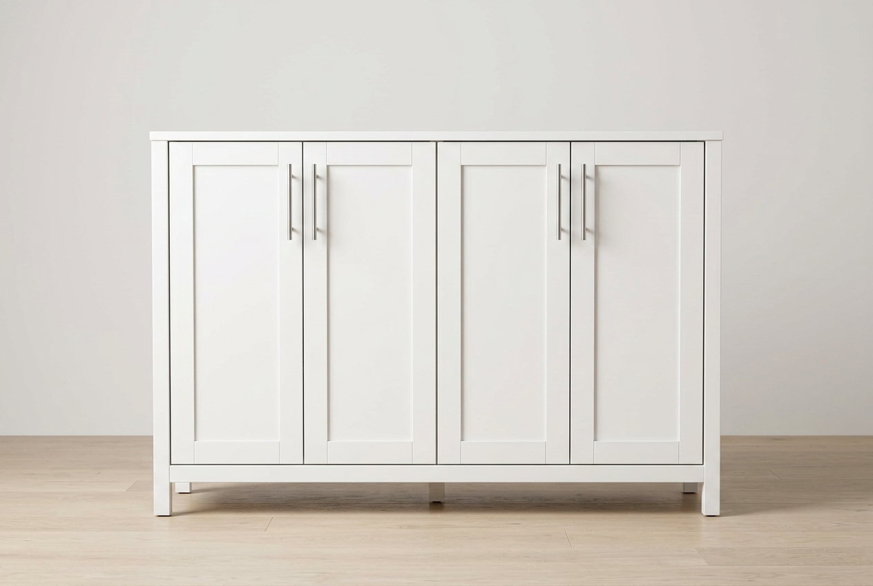 Four Door Storage Cabinet with Adjustable Shelves - Image 3
